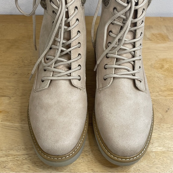 Cliffs by White Mountain Malini Sand Knit Ankle Suede Booties Boots Size 9 - Picture 9 of 13